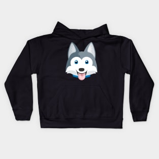 Siberian Husky - Cute Puppy Face for Dog Lovers Kids Hoodie